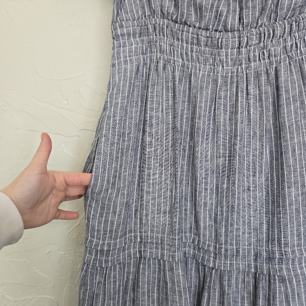 Quince Blue Striped Maxi Dress - Picture 7 of 15